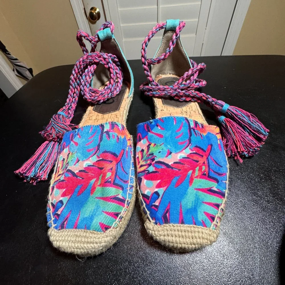 Circus Sam Edelman size 8 lenora ankle wrap espadrille